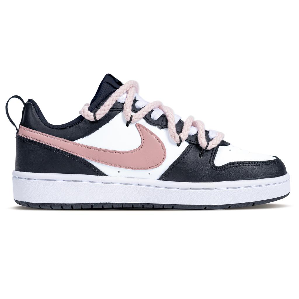Nike Low 2 Gothic Pink Rose Platform Slip Resistant Abrasion Resistant Low Top Skateboard Shoes Women's BQ5448-115(Team-)-Random Packaging Bags