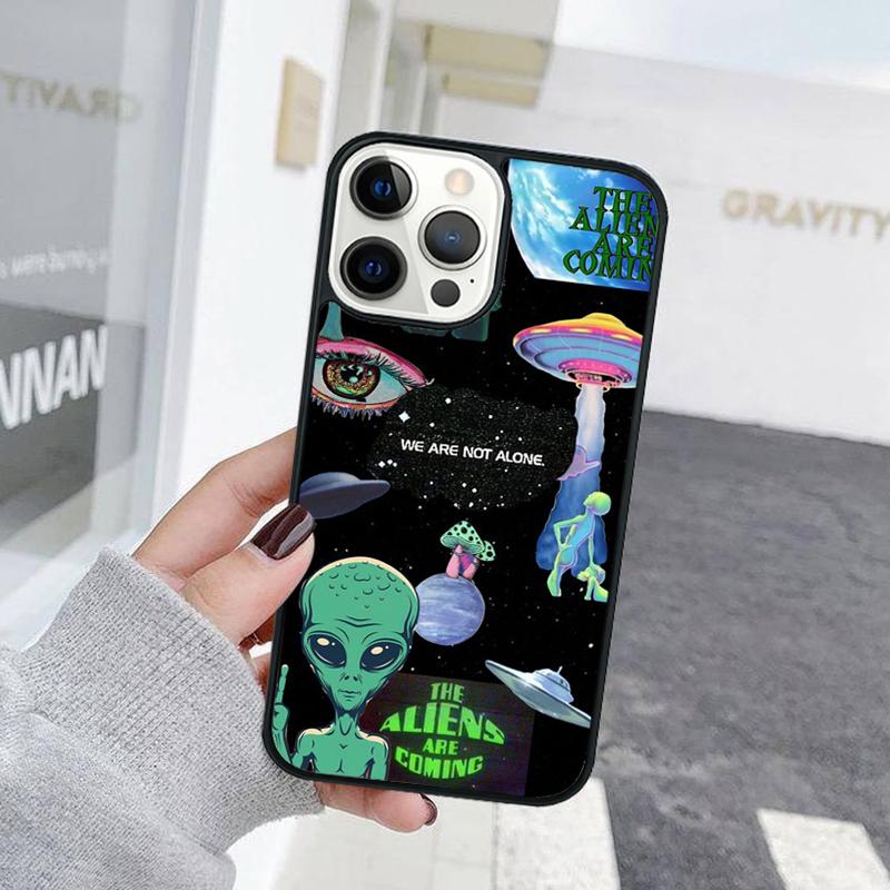 

Cartoon Aesthetics Alien Space Phone Case For iPhone 17 Air 15 16 Cover 11 13 14 Pro Max 12 Plus Max Fundas iPhone 17pro