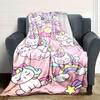 1pc Flannel Blanket, Unicorn,Rainbow,Balloon Pattern Printed Blanket, Sofa Bed Sofa Car Office Camping Travel Warm And Comfortable Soft Blan