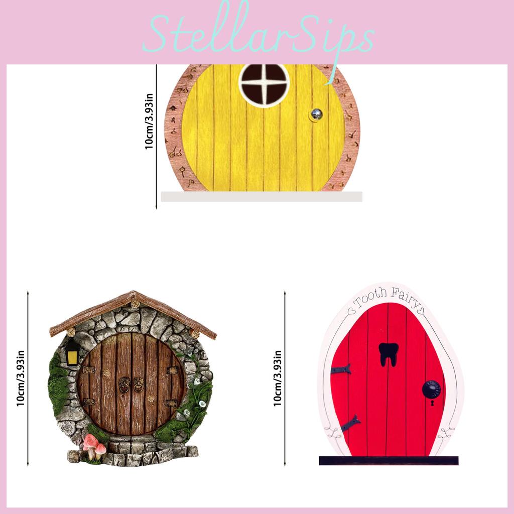 Garten-Feentür-Dekoration mit Baumdesign aus Holz für die Dekoration im Außenbereich