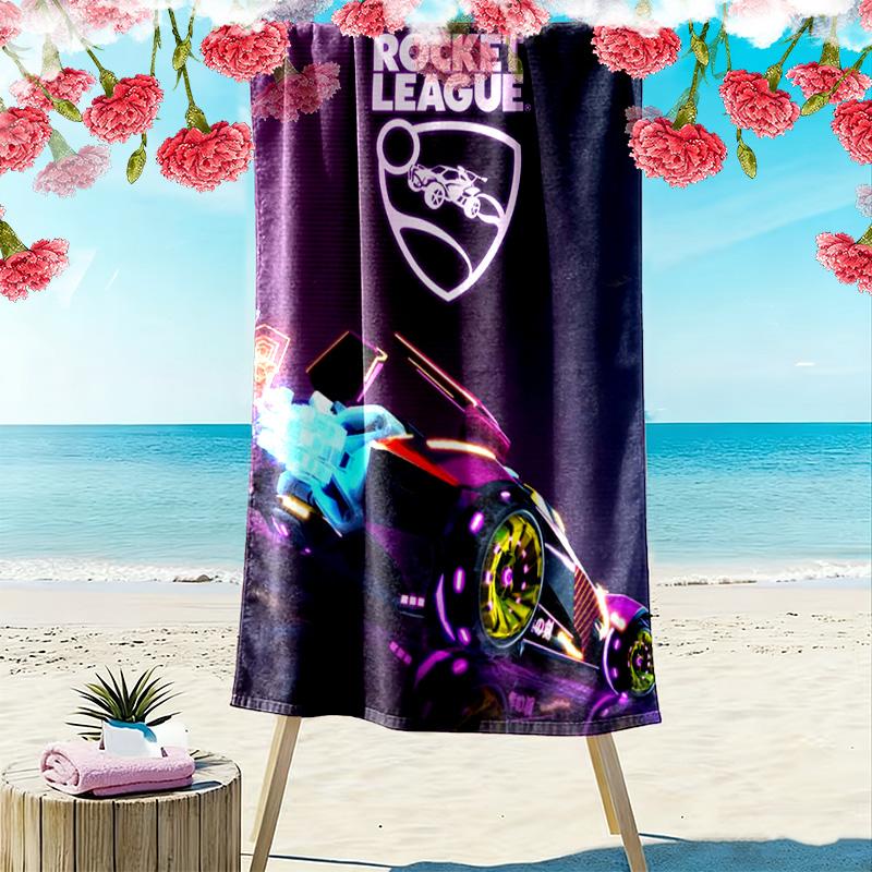 Rocket League style 2D Flat Print Beach Towel, Large Soft Quick Dry Towel for Beach Camping SwimmingXSTJ0915364