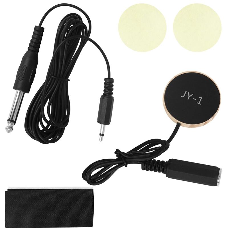 Guitar Sound Pickup, Piezo Contact Microphone Pickup Transducer Cable Sticker Guitar Ukuleles Instruments Accessory 1