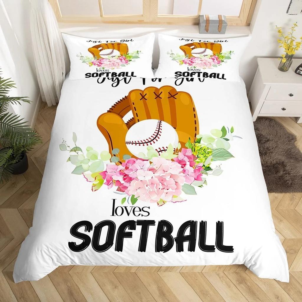 3D Printed Baseball Game Bedding Set Ball Sports Theme Duvet Cover Double Twin Full Queen King Adult Kids Bedclothes Quilt Cover