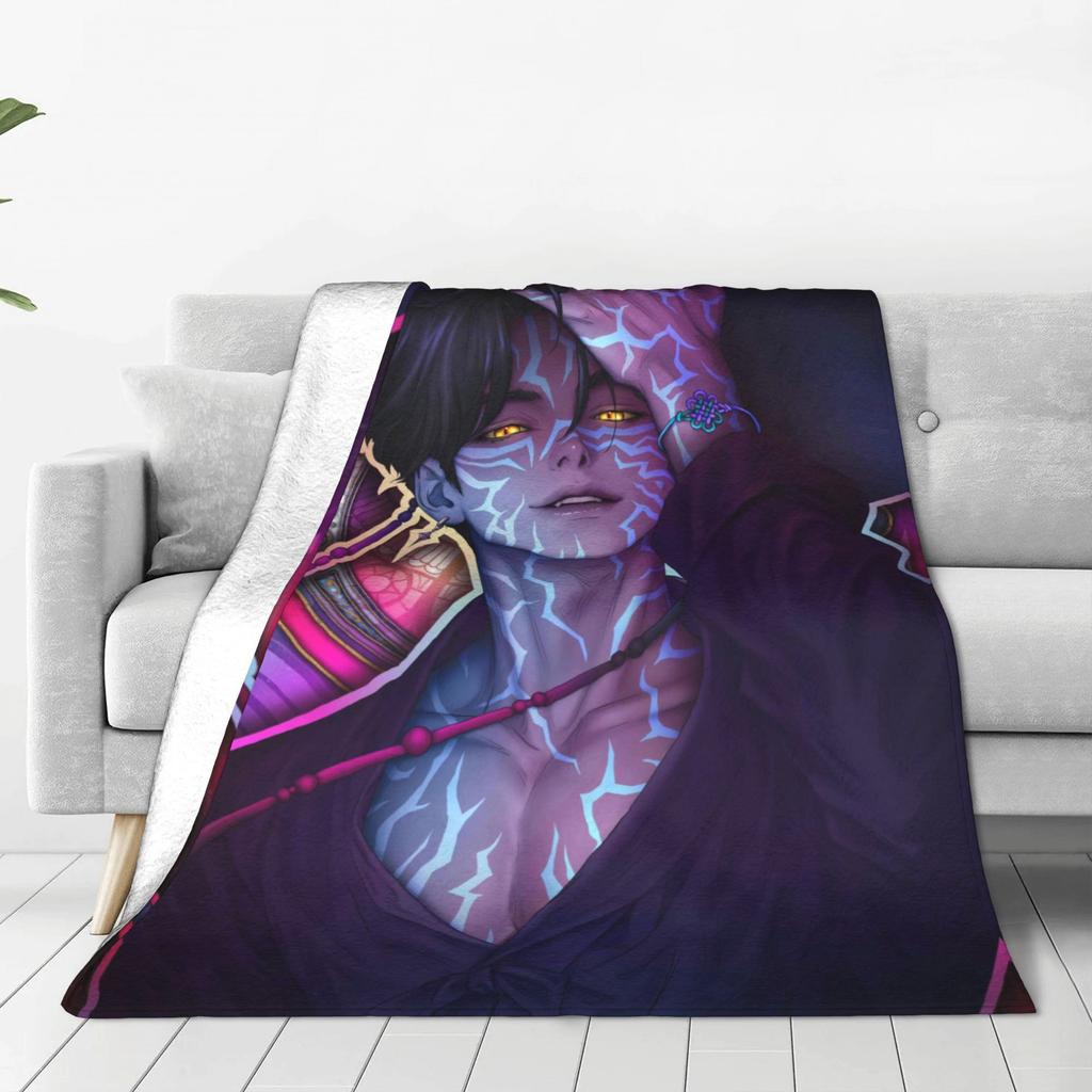 KPOP DEMON HUNTERS Saja Boys Jinu Blanket  Soft Warm Novelty Plush Throw Blanket For Children Outdoor Flannel Bedspread Cover