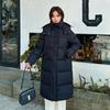 Down cotton jacket schoolgirl long over the knee loose ins loose bread suit thickened cotton jacket winter new padded jacket jacket
