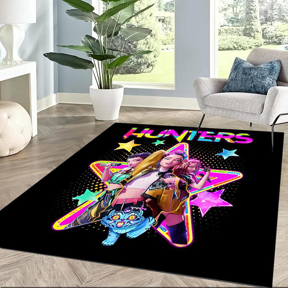 Huntrx: Future Heroes Square rugs are a great choice for living rooms, bedrooms, home décor, and as gifts.