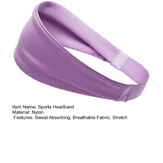 Sports Headband Moisture Wicking Breathable Stretch Quick Dry Anti-Slip Men Women Athletic Yoga Running Basketball Fitness Sweatband