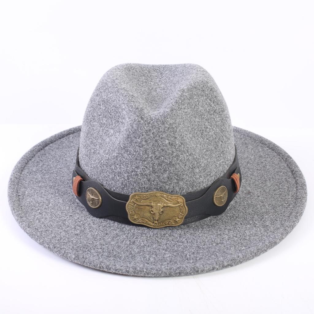 Popular European and American High-end Wool Top Hat, Men's and Women's Fashion Versatile Elegant Top Hat Jazz Hat