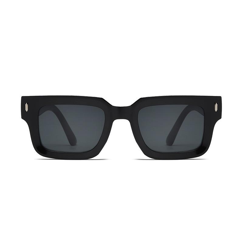 Brand Designer Square Sunglasses Women Men Ocean Color Shades Sun Glasses Female Fashion Rectangle Rivet