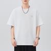 New Summer Short-sleeved T-shirt for Men Heavy Embroidered T-shirt Round Neck Loose Five-point Sleeve Casual