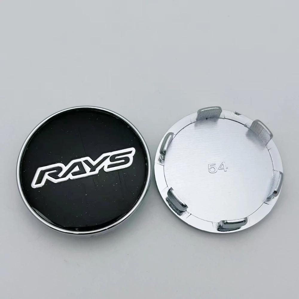 4pcs 54mm 49mm RAYS Logo Emblem Badge Car Wheel Center Caps Wheel Hub Centre Cover Rim Hubcaps Replace Car Styling Accessories