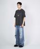 SLOWACID Pigment Danger Sign Short Sleeve T-Shirt [Charcoal]