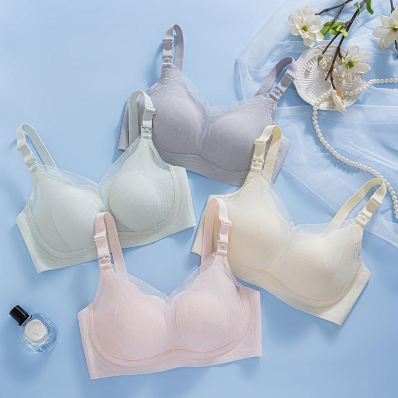 Cool Breathable Nursing Bra Wire‑Free Lift Support Comfort Bra for Pregnancy Breastfeeding