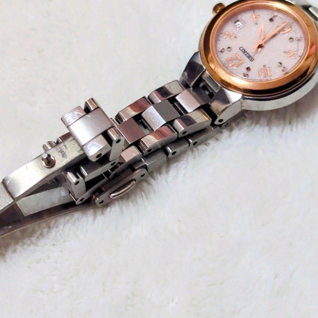 [USED] SEIKO Seiko Lukia Radio-Controlled Solar Watch Titanium Date Pink Dial