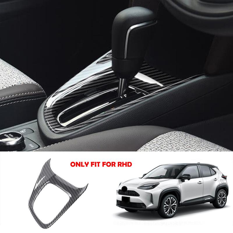 For Toyota Yaris Cross ABS Carbonfiber Interior Accessories Window Swtich Gear Shift Front Water Cup Panle Cover