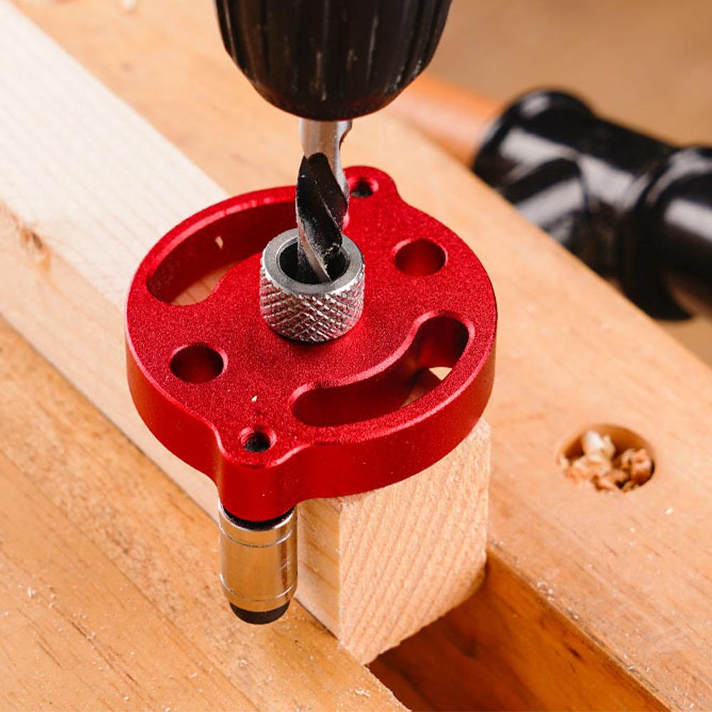 3-10mm Vertical Doweling Jig Kit Self Centering Drill Guide Locator Aluminum Alloy Woodworking Hole Puncher DIY Furniture Connection