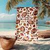 Custom Name Ultra-Soft Beach Towel with American Football Theme,Ideal for Pool - Camping, Diving - Perfect Travel Essential, Vibrant Beach Towel.