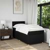 Boxspringbett mit Matratze Schwarz 90 x 200 cm Stoff