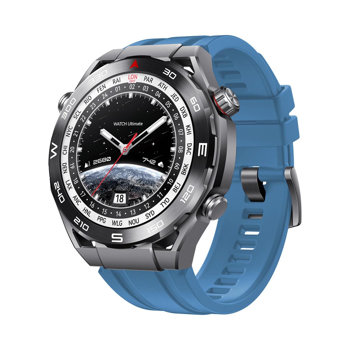 

Silicone Band for Huawei Ultimate Smartwatch Rubber Silicone Band Strap for Huawei Ultimate GT6 GT5 Pro 22mm Replacement Strap For Huawei GT6 46mm темно-синього кольору