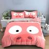 Cute Cartoon Pig Face Print Bedding Duvet Cover Set Duvet Cover Pillowcases  (1*Duvet Cover 2*Pillowcases, without duvet insert)