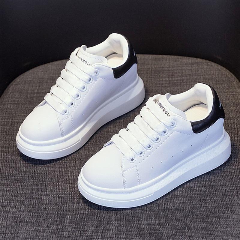 Little white shoes women's shoes spring 2025 new casual fashion women's shoes trendy shoes 2025 versatile inner height-increasing board shoes