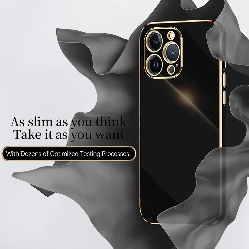6D Casing For APPle iPhone 15 Pro Max Fundas 14 Plus 11 13 12 Mini 14Pro 15Pro 15Plus Solid Color Plating Phone Case Soft Cover