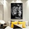 Black White Animals Art Lion Canvas Painting Modern Posters and Prints Wall Pictures for Living Room Home Cuadros Decor