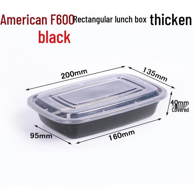 

COFLYEE Rectangular Disposable Takeout Containers with Domed Lids