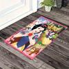 1pc Snow White Pattern Area Rug Soft Flannel Floor Mat for Living Room, Office, Bedroom, Outdoor and Camping, Sofa Coffee Table Floor Mat, D