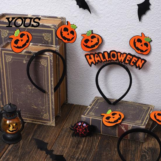 Holiday Party Hair Accessories Halloween Pumpkin Headband for Adults Kids, Orange Felt Non Woven Fabric Headpiece Headpiece, No Slip Cosplay