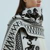 MOONSWARD black & WHITE CLASSIC PATTERN MUFFLER
