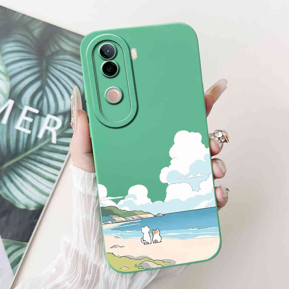 Flower Cover For Vivo V40e Case Soft Silicone Phone Back Cover Casing For Vivo V 40e V40e 4G V2403 Coque TPU Fundas