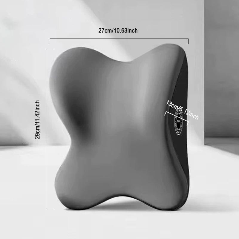 Cervical Support Car Headrest Pillow High Rebound Imported Memory Foam Car Neck Pillow Support High End Car Grey Pillow