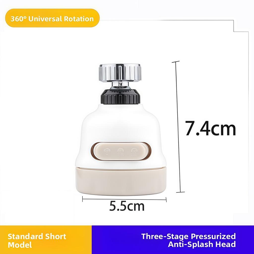 3 Modes Splash Proof Kitchen Faucet Head Shower Diffuser Rotatable Booster Faucet Kitchen Household Bathroom Accessories