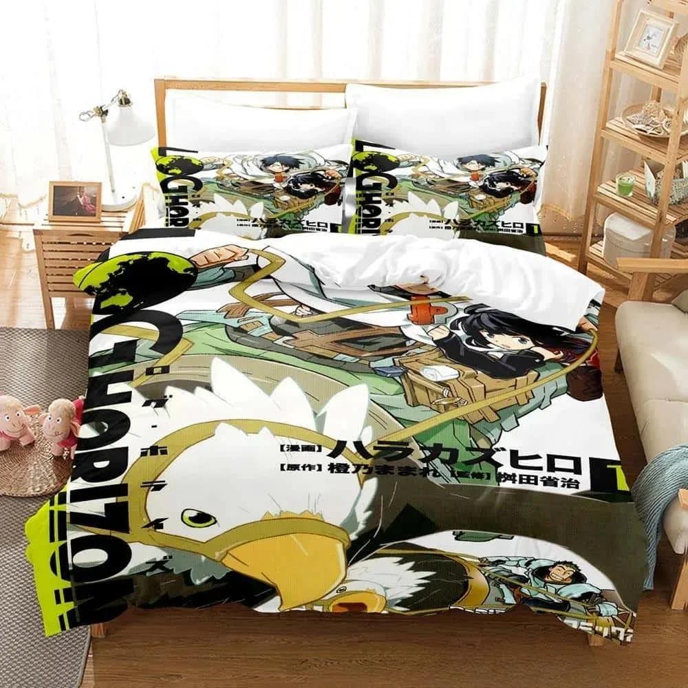 3D Cartoon Log Horizon Bettwäsche-Set Einzelbett Twin Full Queen King Size Bettset Erwachsene Kind Schlafzimmer Bettbezug-Sets Für Heimtextilien