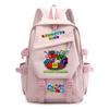 Geometry Dash bedruckter Nylon-Rucksack für Damen und Herren, Rucksack mit großem Fassungsvermögen für Reisen, Modischer Computer-Rucksack, Schultasche für Jungen und Mädchen