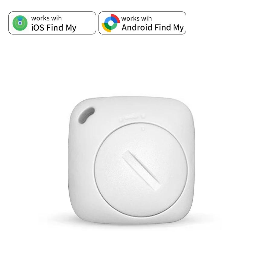 Smart Bluetooth GPS Tracker Findmy IOS Locator Pet Collar Tracker Portable GPS Alarm with Keychain for Finding Items белый
