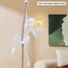 Bymaocar White Vintage Resin Monkey Pendant Light, Vintage 8.2ft Long Hemp Rope Pendant Lamp Lighting Fixture E27 for Bar / Cafe