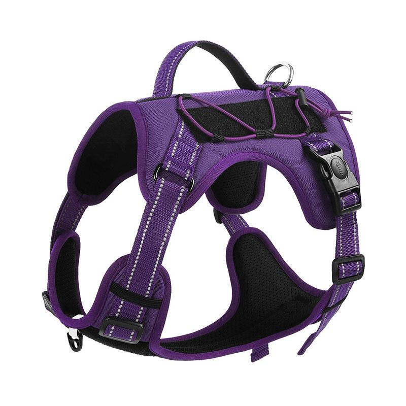 

Pet Tactics Harness Multi Functional Nylon Reflective Dog Adjustable No Pull Comfortable Control Dog Chest Harness Pet Supplies M