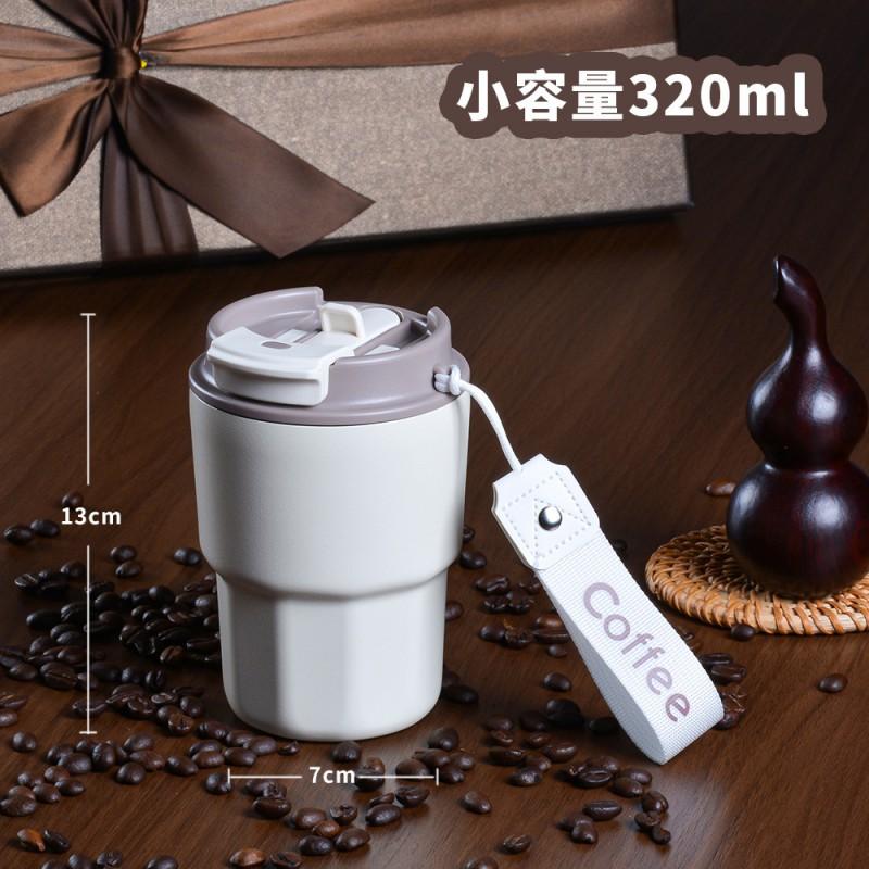 Stainless Steel 316 Double-Drink Insulated Travel Coffee Cup With Straw Lid Portable Mini Thermos Office Outdoor