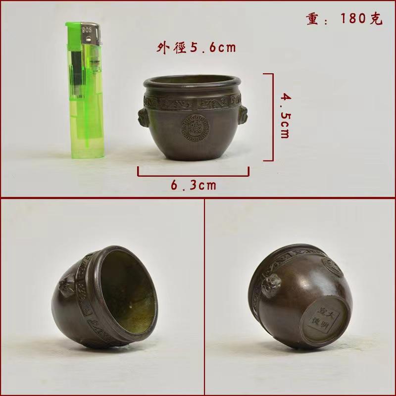 Antique Ming-Qing Period Incense Domestic Sandalwood Small Stove Bronze Aroma Burner Decoration Various
