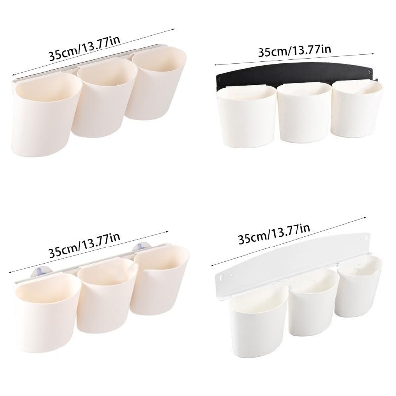 Wall Mounted Storage Bins Kitchen Storage Organizer Bucket Wall Mounted Organizer Basket,for Bathroom,Kitchen,Cabinet