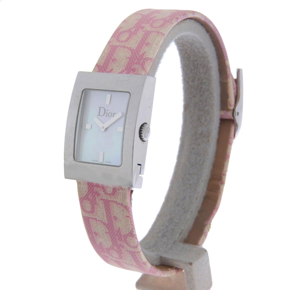 Dior Maris laikrodžiai D78-109 Baltas kriauklių ciferblatas Nerūdijančio plieno/odos Kvarcinis Analoginis ekranas Moteriškas Naudotas