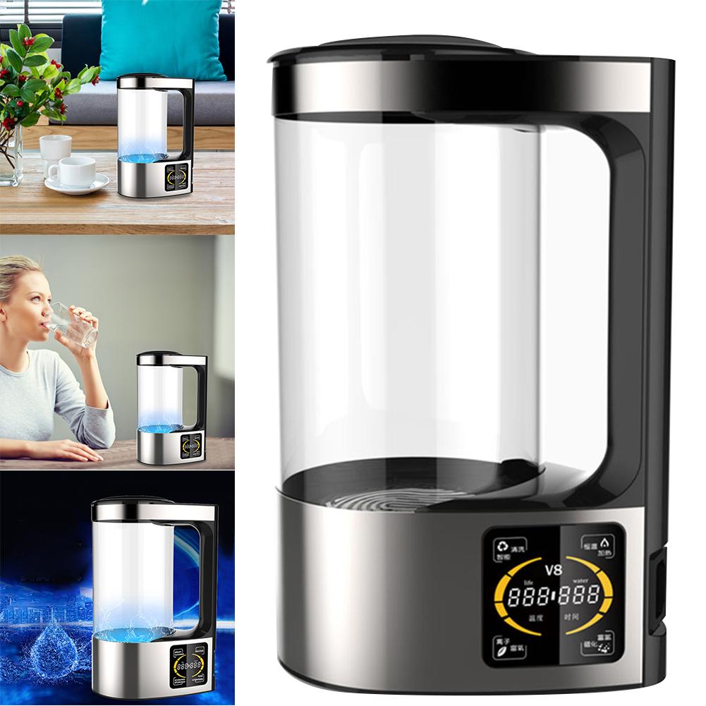 V8 Wasserstoffreiches Wassergerät Konstante Temperatur 2000ML Tragbarer Wasserstoffreiches Wasser Generator Anti-Aging für den Familiengebrauch