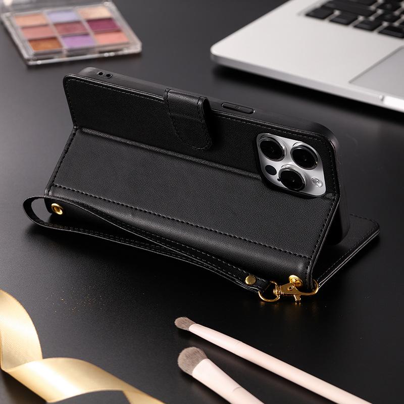 VIVO Lederhülle: Magnetisches Flip-Cover mit Kartenfächern für Samsung, Xiaomi, Huawei, iPhone