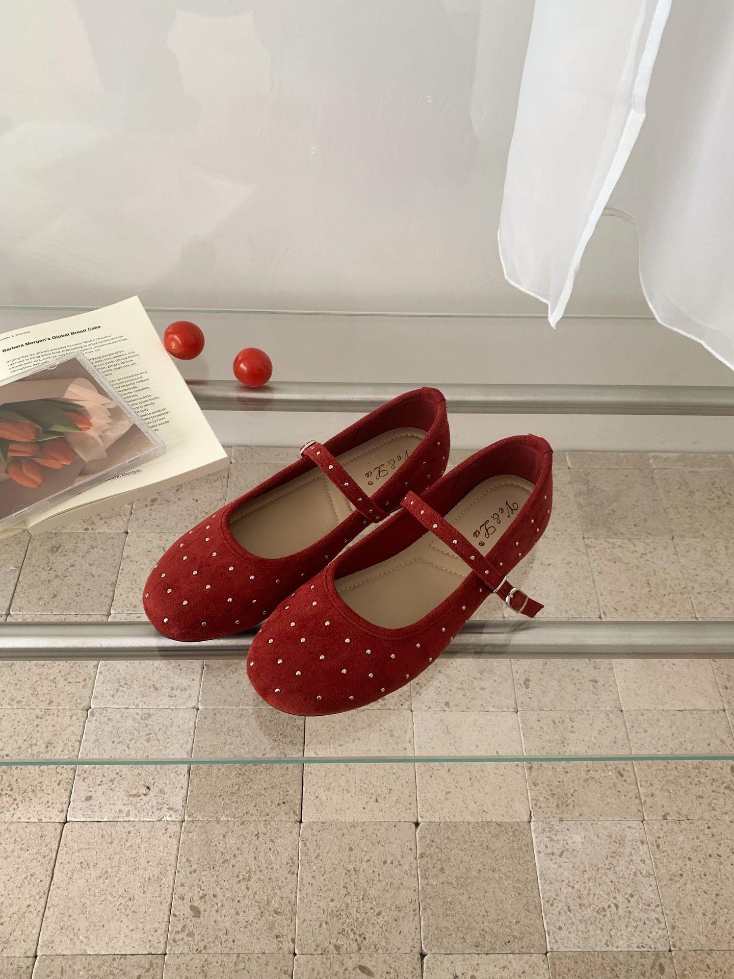 Women s Square Toe Flat Spring French Style Pumps - Fashionable Footwear 35