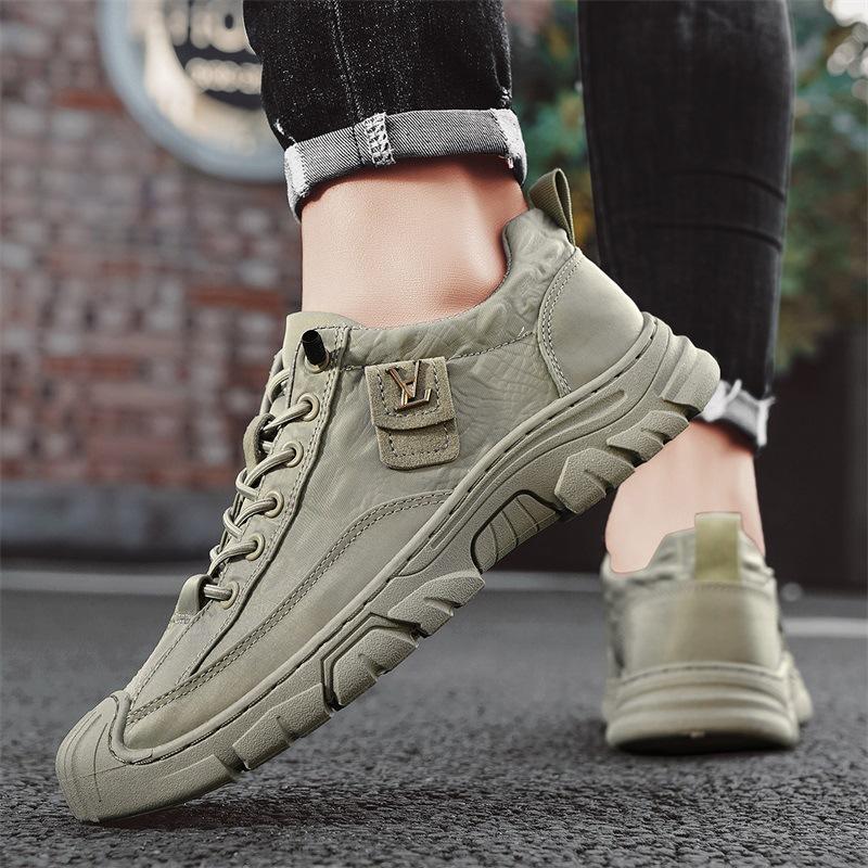 

2025 лето новая мужская обувь модный тренд версия универсальные мягкие дышащие парусиновые туфли для подростков студентов маленькие черные туфли 44