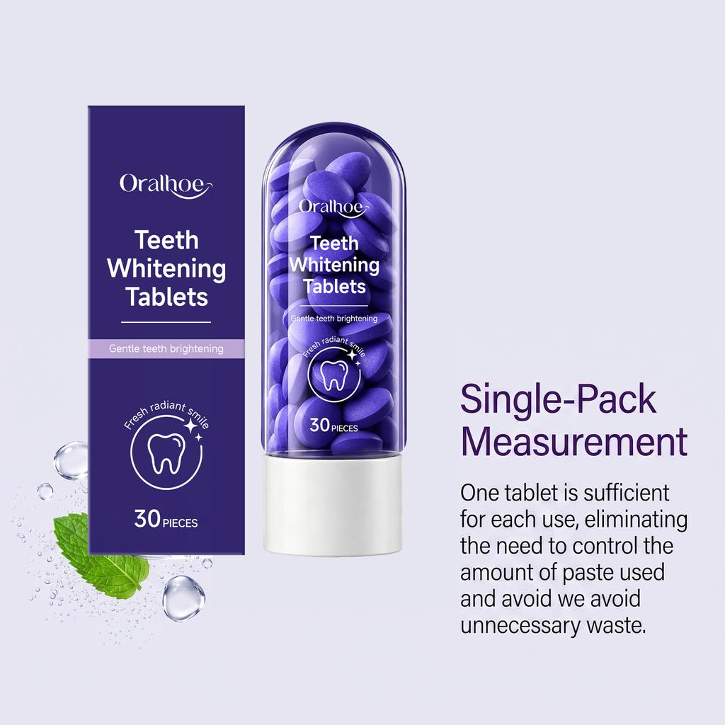Purple Chewable Toothpaste Tablets Teeth Cleaning Fresh Breath Portable Travel Camping Oral Care Zero Leakage Family Daily Dental Gift