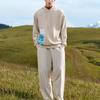 Anta Life Series Ss22 Solid Color Letter Print Hooded Sweatshirt Unisex Sweatshirt Beige 952238703-2