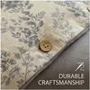 Pure Cotton Four-piece Set - Retro Floral Buttoned Bed Sheets and Pillowcases Set
